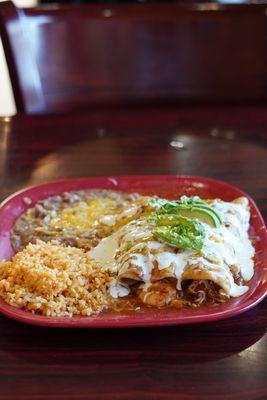 Shrimp & crab Enchiladas Del Mar