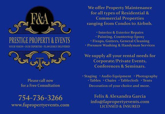 F&A Prestige Property & Events