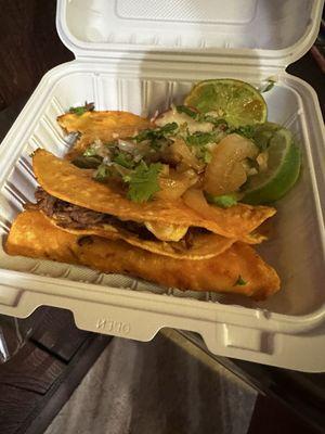 Biarra tacos goat full of meat and tasty