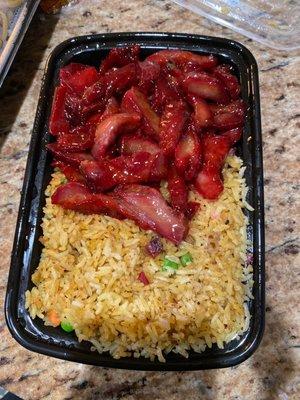 Boneless bbq rib dinner special