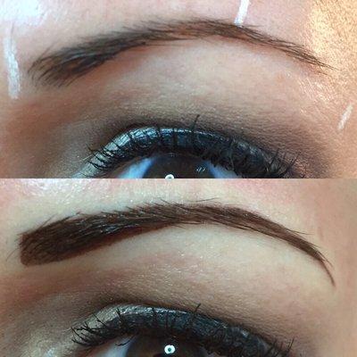 Before and After permanent makeup.