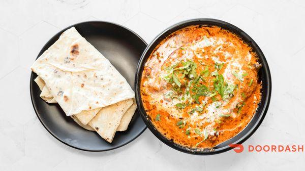 Butter Paneer Served with Rumali roti