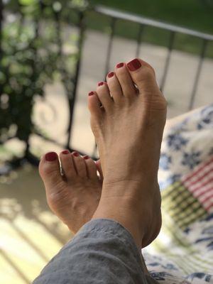 Enjoyed my pedi this afternoon.
