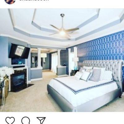 Bedroom painted wall