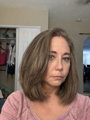 Highlights and cut at Beach Beauty Salon Pompano Beach Florida