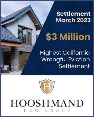 Highest single apartment wrongful eviction settlement $3 million