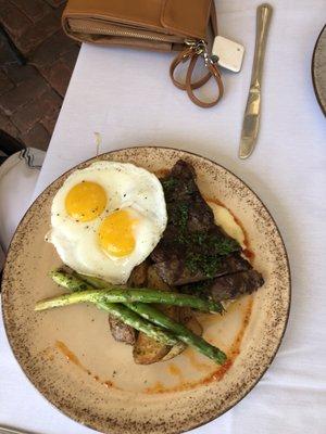 Steak and eggs