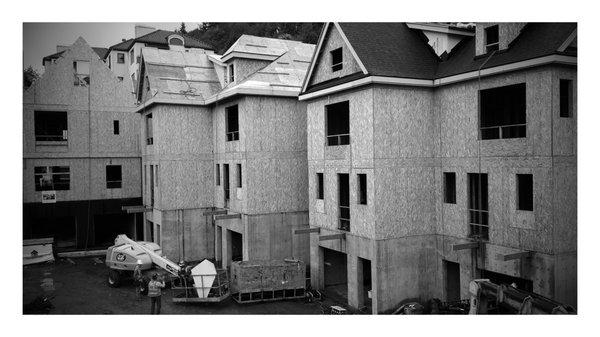 This is a project in SW Portland we are working on. A total of 12 condos are going up, and we are installing Daikin Ductless Heat Pumps.