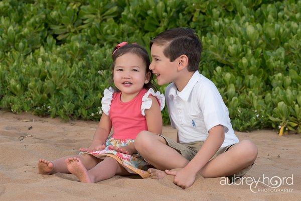 Maui Family Photographers in Wailea for beach portraits