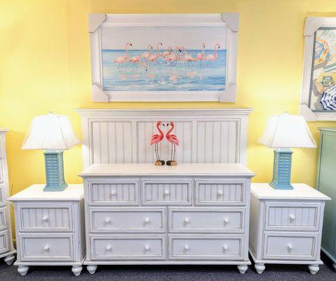 Coastal Bedroom, Flamingo Art & Decor