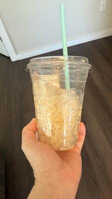 Regular sized cold brew was mostly ice