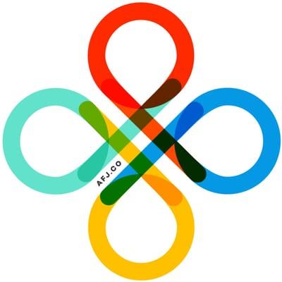 AFJ Looped Square Sticker - Email for free ones!