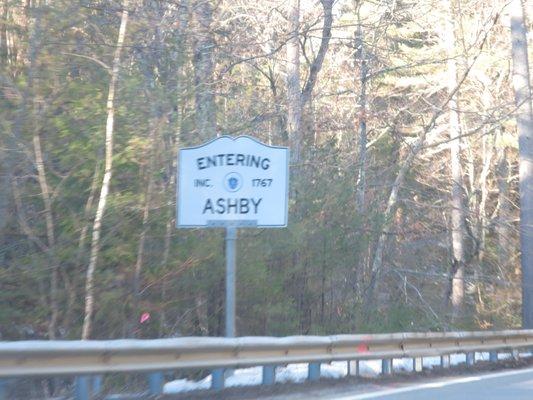 Entering Ashby from Townsend.