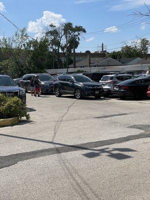 Car was double parked by them and hit while under their care.