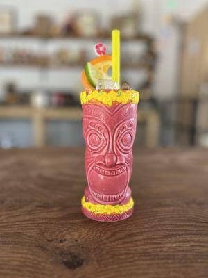 Rock you like a: rum, aged rum, macadamia nut syrup, orange syrup, guava syrup, grenadine, lime