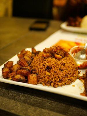 Fragrant rice cooked in a rich tomato-pepper sauce with spices. Served with your choice of grilled meat or chicken
Price: $20