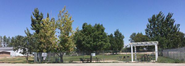 Front view of churchill Park after you turn into the dirt road to get to it