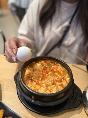 Assorted Soft Tofu Soup with egg