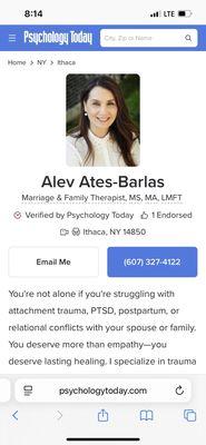Alev Ates Barlas,LMFT