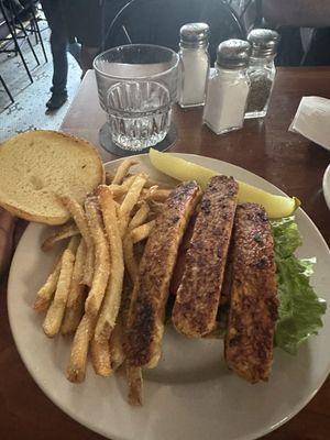 Tempeh Sandwich. They forgot the mayo. It was fine