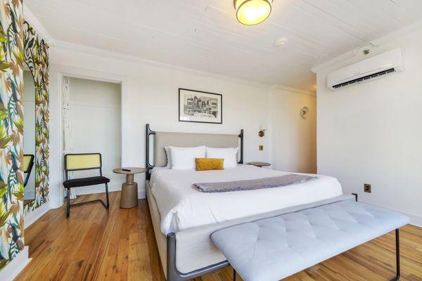 Enjoy a cozy stay with a queen-size bed, smart TV, mini-split AC, and free Wi-Fi throughout the property. The building features an elevator