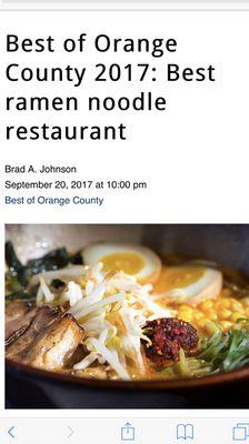 Best Ramen noodle restaurant