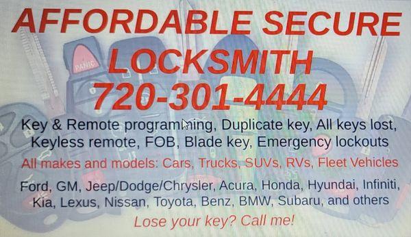 Affordable Secure Locksmith