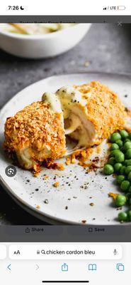 Real chicken cordon bleu