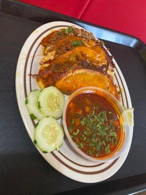 Quesaburra tacos! (Probably spelled wrong sorry!) AMAZING!!!! Been back 4 times in 2 weeks and ordered these every single time! So good!!