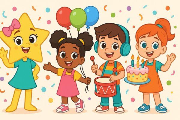 My baby background that Silent Party Jamz created for my grandson bd party!