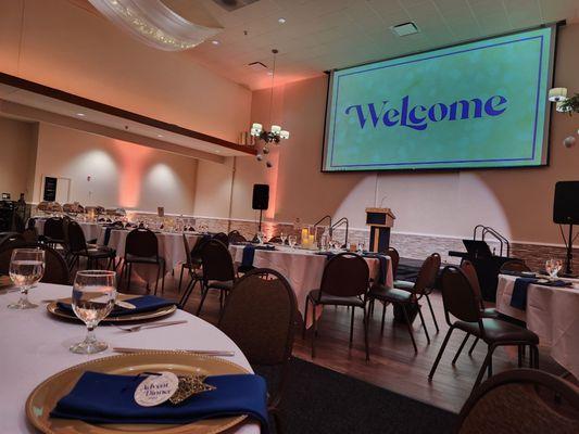 A view of the room before the festivities got started.