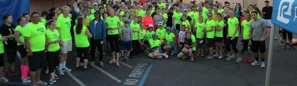 Adventure Runners hanging out before the run starts