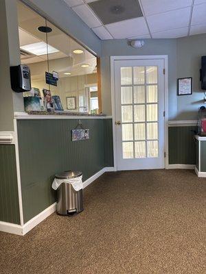 Receptionist desk at check in