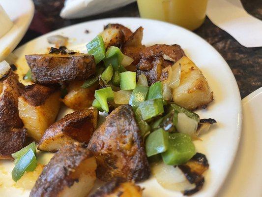 Home fries well done