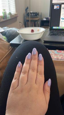 purple dip mani