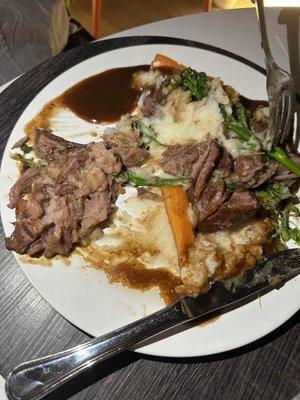 All fat on the meat with 4 edible bites.