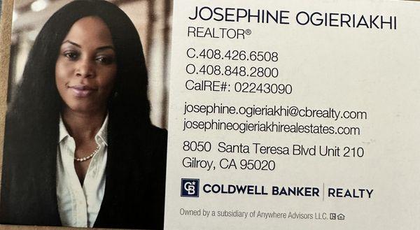 Josephine Ogieriakhi - Coldwell Banker Realty