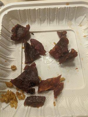 Boneless Spare Ribs that look like Beef Jerky