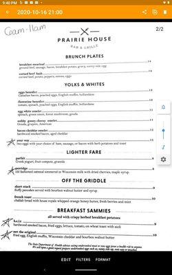 Menu p2 Prairie October 2020