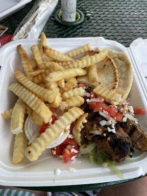 Gyro and fries