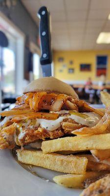 Special pork chop sandwich