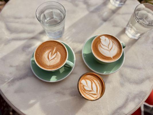 Cappuccino and cortado