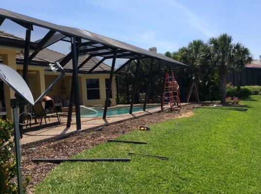 Retrofitting picture windows into an existing enclosure