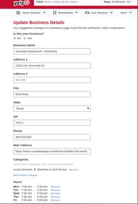 Sunstate Equipment - McKinney