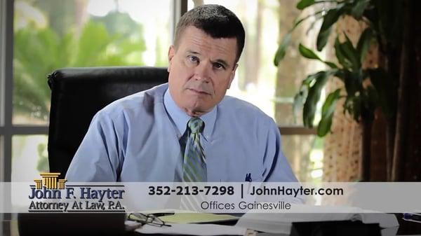 Screen grab from a video shoot for a local attorney
