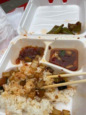 Two protein and a side. $9.50