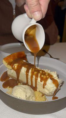 Banana foster cheesecake