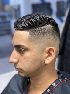 High skin fade & skinny line beard!!!