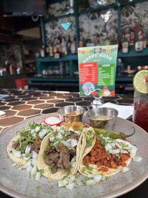 Asada and Chorizo Tacos