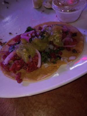 The cook Maria made some fire tacos for the 4th of July weekend.. the bartender Lindsay makes some fire drinks.. happy independence day